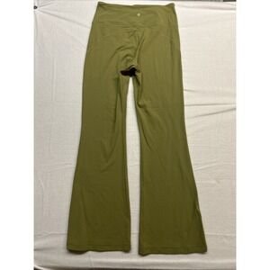 Lululemon Green High Rise Bootcut Flare Workout Yoga Pants Women's Sz 12 32X32"
